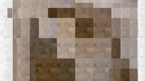 Illustration 3D digital. Multi-colored rectangular pixel background. Stock Illustration