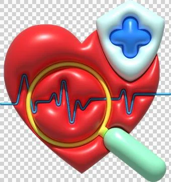 Illustration 3D. Finding and preventing cardiac vital signs. Stock Illustration