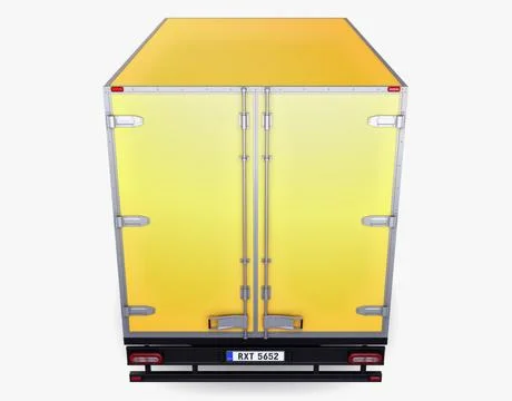 Illustration 3D Generic Box Delivery Truck with Cargo Space Stock Illustration