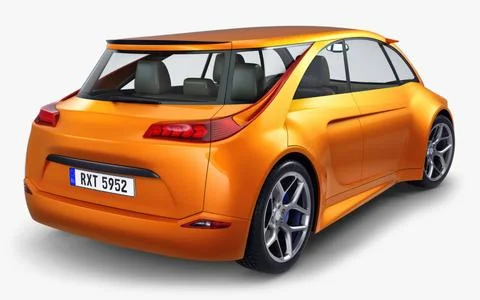 Illustration 3D Generic Electric Concept Car Stock Illustration