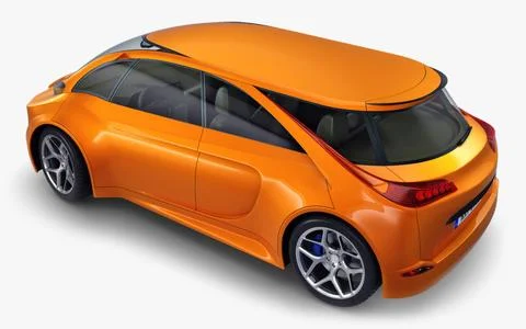 Illustration 3D Generic Electric Concept Car Stock Illustration