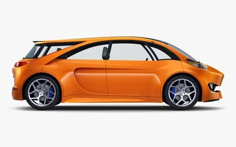 Illustration 3D Generic Electric Concept Car Stock Illustration