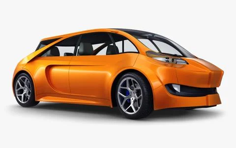 Illustration 3D Generic Electric Concept Car Stock-Illustration
