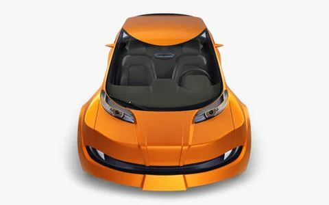 Illustration 3D Generic Electric Concept Car Stock Illustration