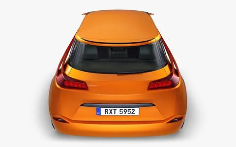 Illustration 3D Generic Electric Concept Car Stock Illustration