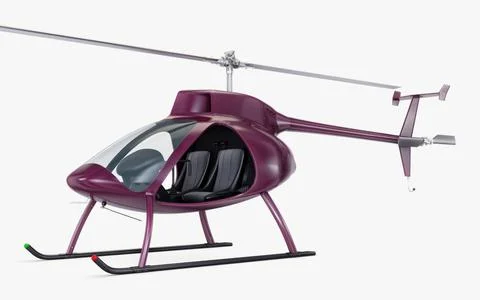 Illustration 3D Generic Light Helicopter for Private and Business Transport Stock Illustration