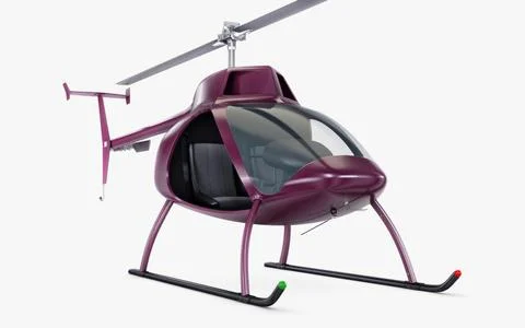 Illustration 3D Generic Light Helicopter for Private and Business Transport Stock Illustration