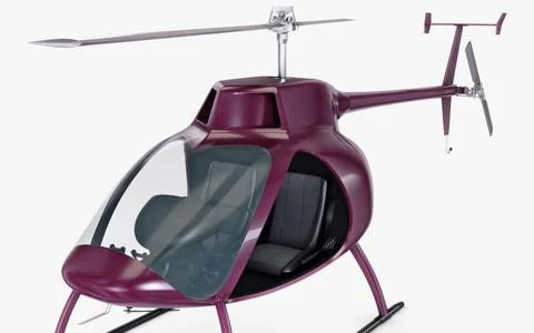 Illustration 3D Generic Light Helicopter for Private and Business Transport Stock Illustration