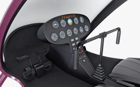 Illustration 3D Generic Light Helicopter for Private and Business Transport Stock Illustration