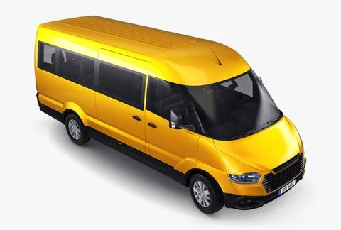 Illustration 3D Generic Passenger Van Stock-Illustration