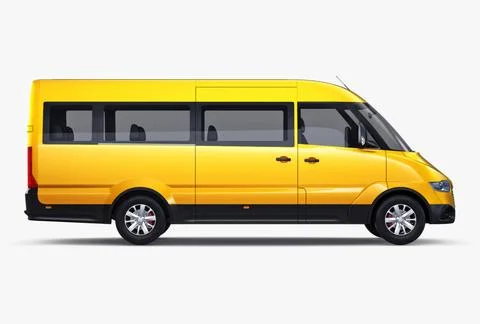 Illustration 3D Generic Passenger Van Stock Illustration