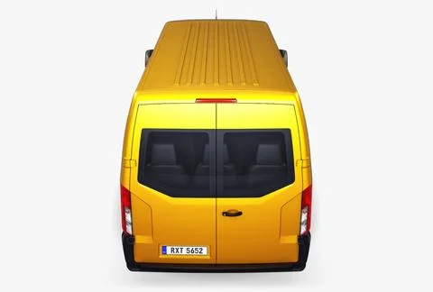 Illustration 3D Generic Passenger Van Stock Illustration