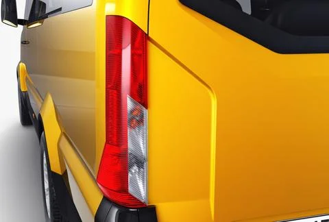 Illustration 3D Generic Passenger Van Illustrazione stock