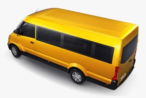 Illustration 3D Generic Passenger Van Stock Illustration