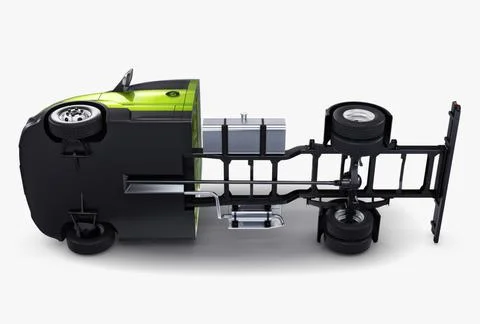Illustration 3D Generic Truck Chassis Frame Stock Illustration
