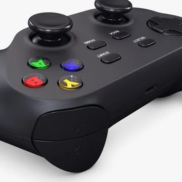 Illustration 3D Generic Video Game Controller with Ergonomic Gamepad Design Stock Illustration