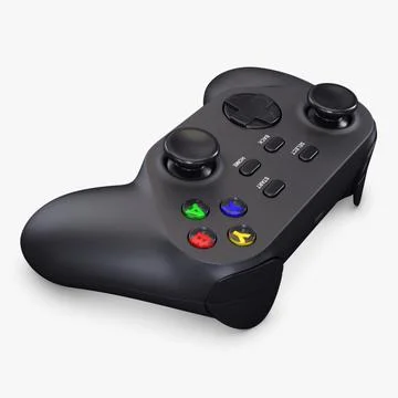 Illustration 3D Generic Video Game Controller with Ergonomic Gamepad Design 스톡 일러스트