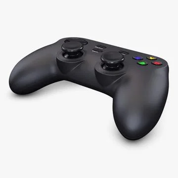 Illustration 3D Generic Video Game Controller with Ergonomic Gamepad Design Stock Illustration