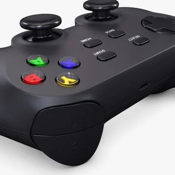 Illustration 3D Generic Video Game Controller with Ergonomic Gamepad Design 스톡 일러스트