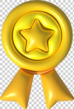 Illustration 3D gold Trophy winner. Winner prize, success concept. Stock Illustration