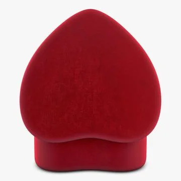 Illustration 3D Heart Shape Ring Box Red Stock Illustration