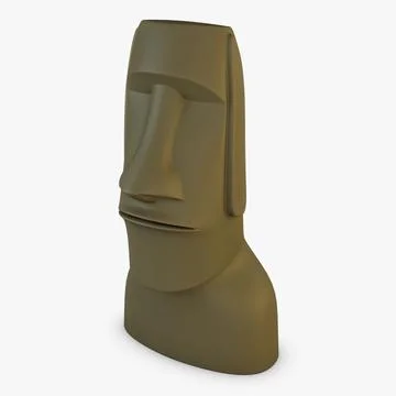 Illustration 3D Moai Statues Easter Island Monuments Stock Illustration