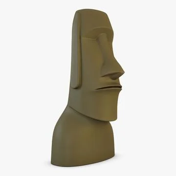 Illustration 3D Moai Statues Easter Island Monuments Stock-Illustration
