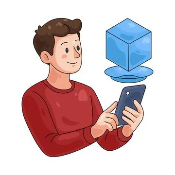 Illustration of 3D model 库存插图