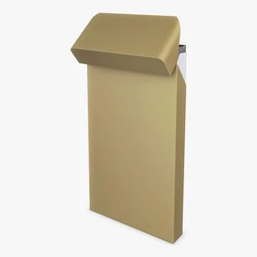 Illustration 3D Opened Pack of Super Slim Cigarettes in a 3D Render Stock Illustration