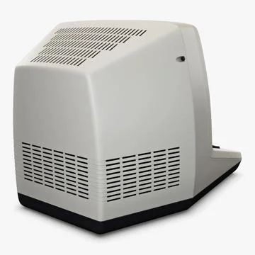 Illustration 3D Personal Retro Computer with Vintage Electronic Setup Stock Illustration