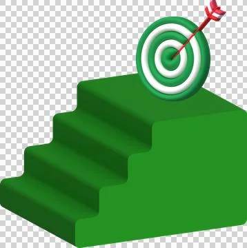 Illustration 3D . Planning and setting goals to be achieved. Illustrazione stock