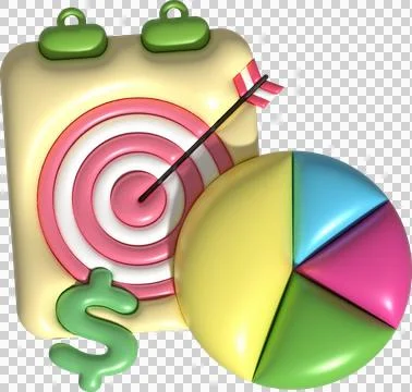 Illustration 3D , planning, graphing, charting and setting business goals t.. Stock Illustration