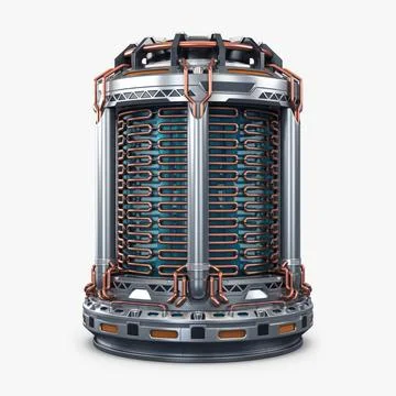 Illustration 3D Reactor Gen Sci-Fi Biohazard Radioactive Generator Stock Illustration