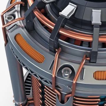 Illustration 3D Reactor Gen Sci-Fi Biohazard Radioactive Generator Stock Illustration