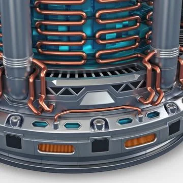 Illustration 3D Reactor Gen Sci-Fi Biohazard Radioactive Generator Stock Illustration