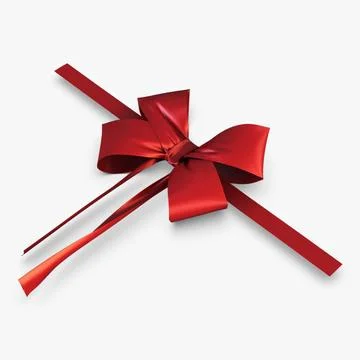 Illustration 3D Red Bow Stock Illustration