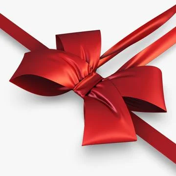 Illustration 3D Red Bow Stock Illustration