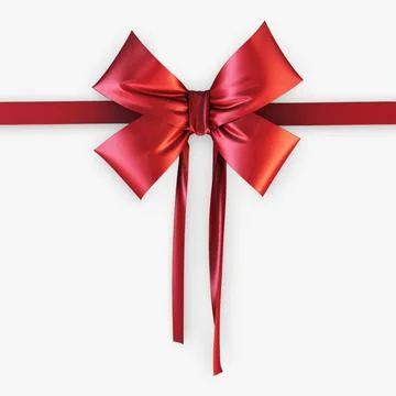 Illustration 3D Red Bow Stock Illustration