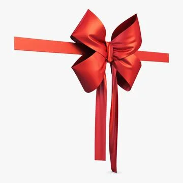Illustration 3D Red Bow Stock Illustration