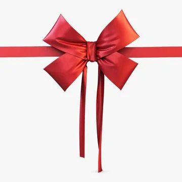 Illustration 3D Red Bow Stock Illustration