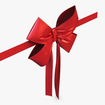 Illustration 3D Red Bow Stock Illustration