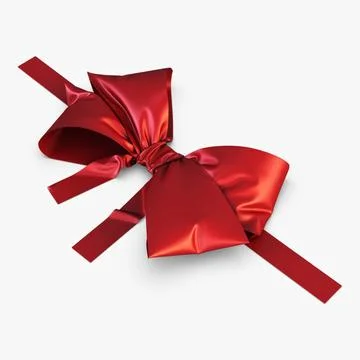 Illustration 3D Red Bow Stock Illustration