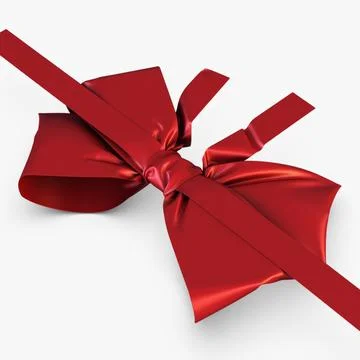 Illustration 3D Red Bow Stock Illustration