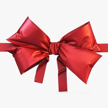 Illustration 3D Red Bow Stock Illustration