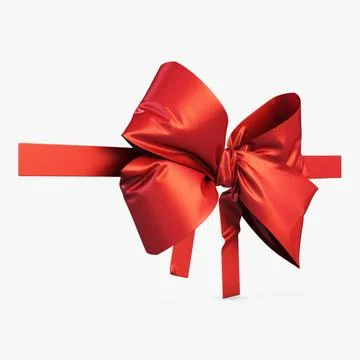Illustration 3D Red Bow Stock Illustration