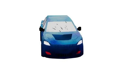 Illustration 3d render low poly shade of sedan sweet car Stock Photos