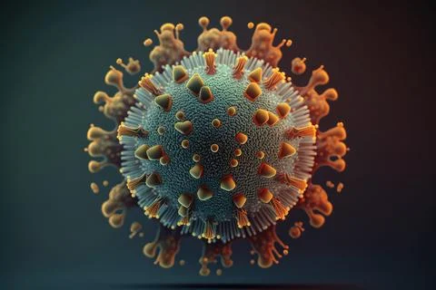 Illustration 3d render of an unrecognizable virus cell Stock Illustration