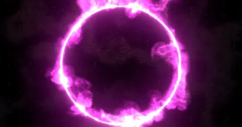 Illustration of 3D rendering. Futuristic Sci-Fi Abstract red and blue neon li Stock Illustration