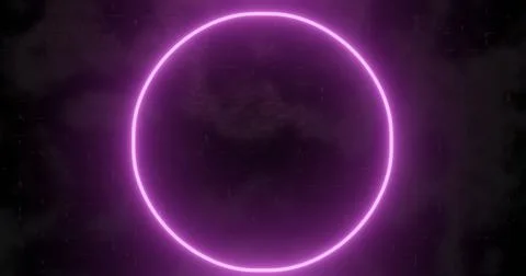 Illustration of 3D rendering. Futuristic Sci-Fi Abstract red and blue neon li Stock Illustration