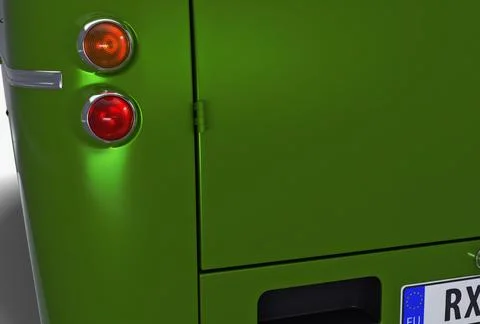 Illustration 3D Retro Cargo Van with Vintage Design for Commercial Transport Stock Illustration